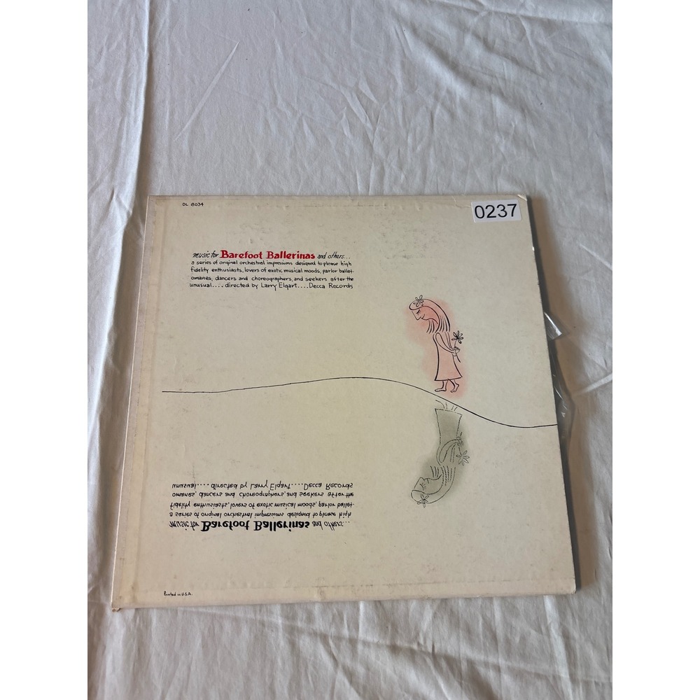 Decca Music for Barefoot Ballerinas Vinyl LP Larry Elgart DL 8034 Black Good MCM